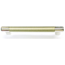 Load image into Gallery viewer, Amerock Esquire 6-5/16&quot; Center-to-Center Bar Drawer Pull - Golden Champagne/Polished Nickel (BP36559PNBBZ) Crosshatch Texture
