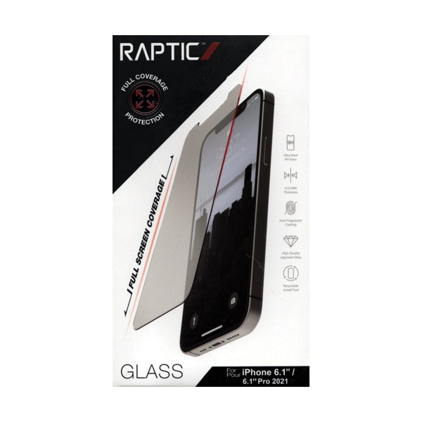 Raptic Glass Screen Protector for iPhone 13 Pro (Full Screen Coverage Protection) Also fits iPhone 13