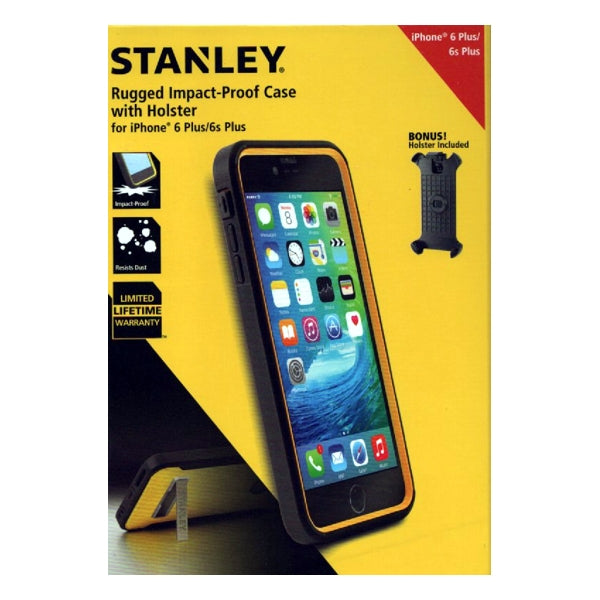 Stanley iPhone 6 Plus Rugged Impact-Proof Protection Phone Case with Holster - Black/Yellow (For iPhone 6 Plus/iPhone 6s Plus)
