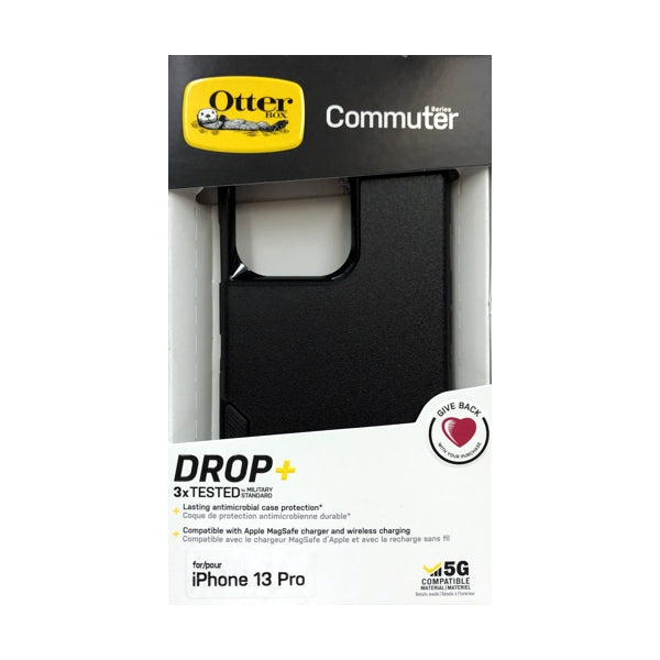 OtterBox iPhone 13 Pro Commuter Series Antimicrobial Protective Phone Case - Black (77-83434) Fits iPhone 13 Pro