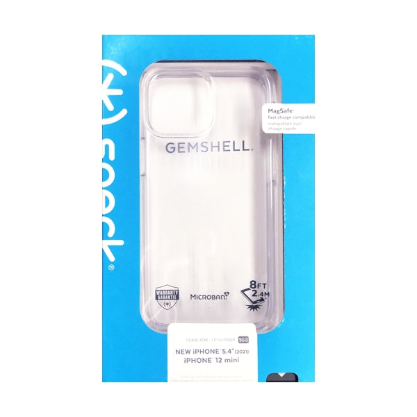 Speck iPhone 12 Mini GemShell Protective Phone Case - Clear (141908-5085) For iPhone 12 Mini, 5.4