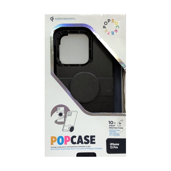 PopSocket iPhone 13 Pro PopCase Protective Phone Case with Integrated PopGrip Slide - Cat Black (Fits iPhone 13 Pro)