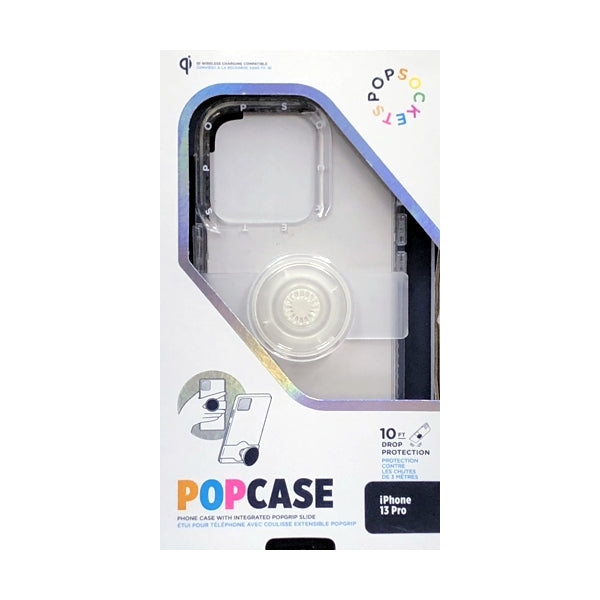 PopSocket iPhone 13 Pro PopCase Protective Phone Case with Integrated PopGrip Slide - Clear (Fits iPhone 13 Pro)