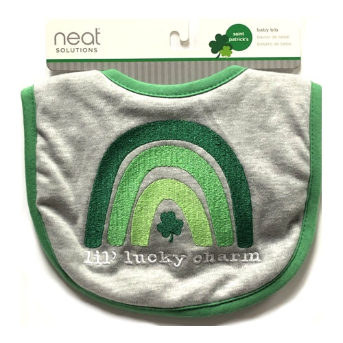 Neat Solutions Lil' Lucky Charm Baby Bib - Green/Gray (1 Count)