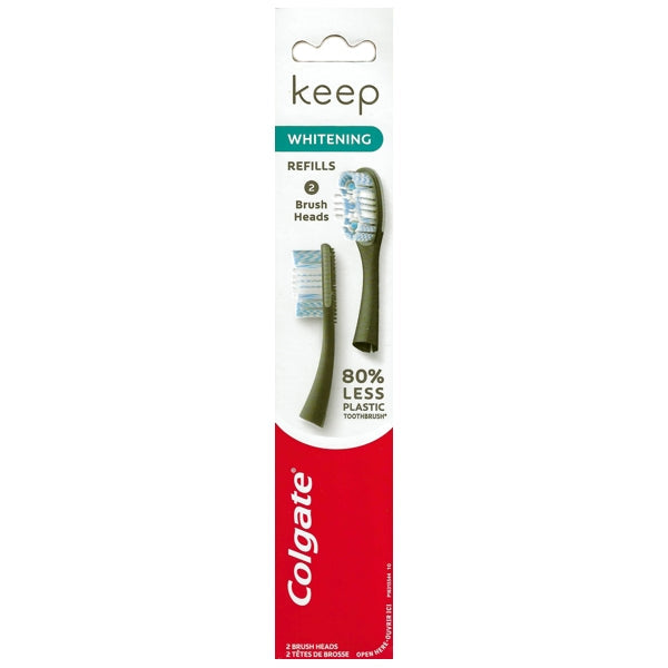 Colgate Keep Whitening Toothbrush Head Refills - Infinity Blue (2 Pack)