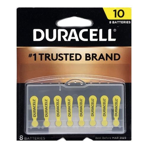 Duracell Hearing Aid Batteries - Size 10 (8 Pack) #1 Trusted Brand