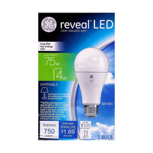 Load image into Gallery viewer, GE Reveal 14W Dimmable LED Light Bulb (1 Count) 75W replacement using only 14 Watts
