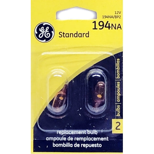 GE Standard 194NA/BP2 Turn Signal Replacement Bulbs (2 Pack)