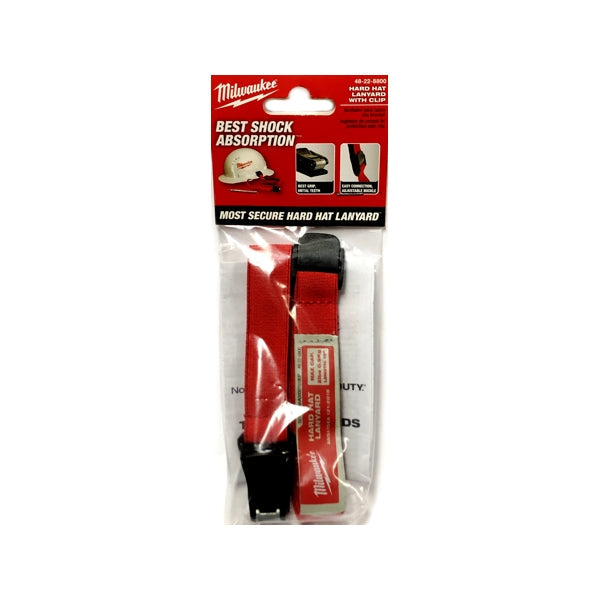 Milwaukee Hard Hat Lanyard with Clip - Red (48-22-8800)