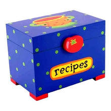 Load image into Gallery viewer, Tatutina Wood Recipe Organization Box Set (7.5&quot; x 4.75&quot; x 5.5&quot;) Colorful Painted Wood
