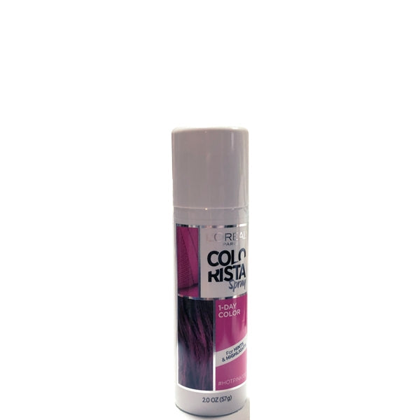L'Oreal Colorista Hair Spray 1-Day Hair Color (HotPink100) For Hints & Highlights