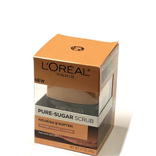 Load image into Gallery viewer, L&#39;Oreal Paris Pure-Sugar Scrub for Face and Lips - 3 Pure Sugars + Cocoa (Net wt. 1.7 oz.) All Skin Types
