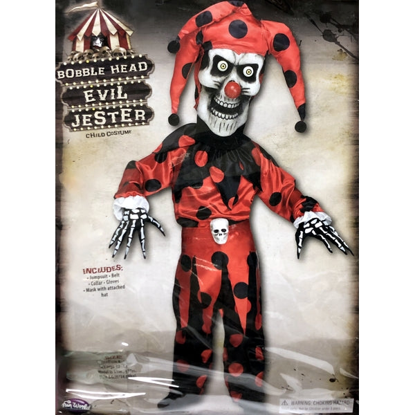 Fun World Bobble Head Evil Jester Kids Costume (Child Size - Large 12/14)