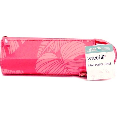 Yoobi Zipper Tray Pencil Case (Coral Pink)