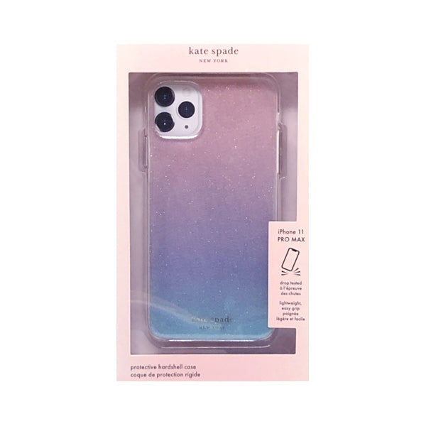Kate Spade iPhone 11 Pro Max Protective Hardshell Phone Case - Ombre Rainbow Glitter (KSIPH-173-OGBPP) Also fits iPhone XS Max