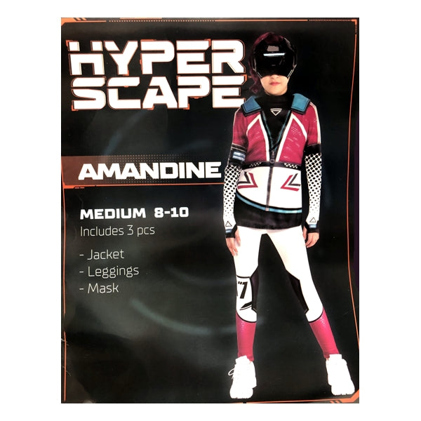 Amscan Hyper Scape Amandine Kids 3-Piece Costume (Child Size - Medium 8/10)