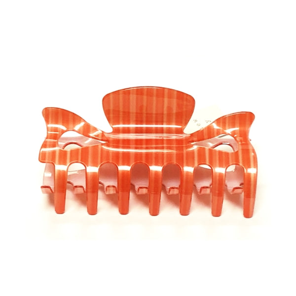 A New Day Jumbo Claw Hair Clip - Orange Stripes (1 Count)
