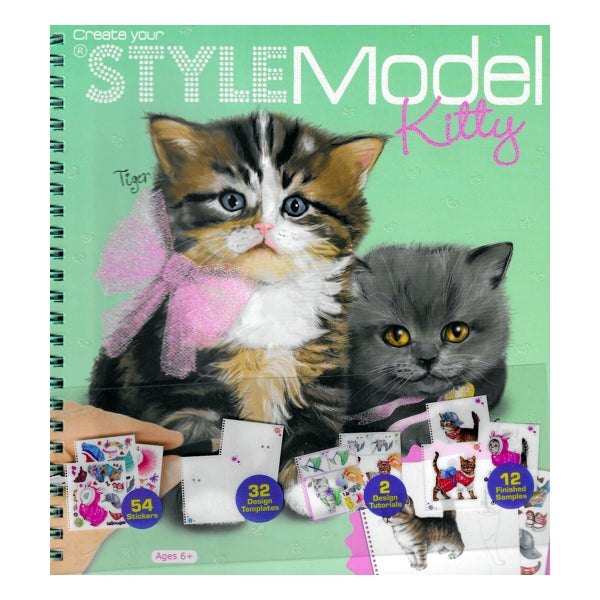 Create Your STYLE Model Sketchbook - Kitty (50 Pages) Fashion Design and Sketch for Your Kitty