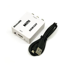 Load image into Gallery viewer, WickedHD Mini HDMI to AV Converter for TV, PC, Bluray DVD, etc. (White)
