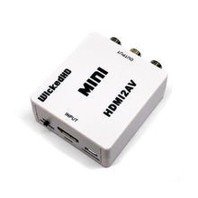 Load image into Gallery viewer, WickedHD Mini HDMI to AV Converter for TV, PC, Bluray DVD, etc. (White)
