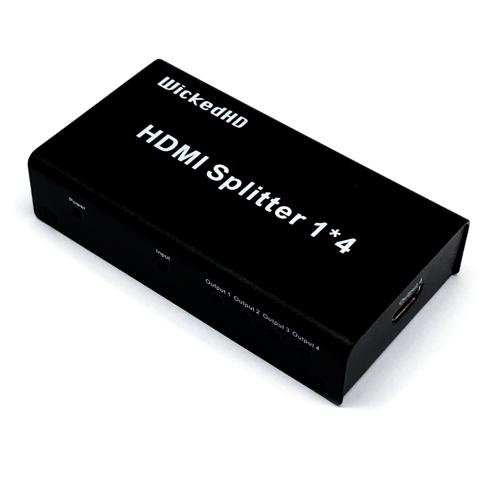 WickedHD HDMI Splitter 1 x 4 Port Full HD 1080 with 3D Support (Ver. 1.4)