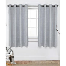 Load image into Gallery viewer, Oxford Embossed Textured Insulated Woven Blackout Grommet Top Window Curtain Panels 52&quot; x 63&quot; (2 pc.) with Free Local Delivery in Champaign &amp; Vermilion County IL.
