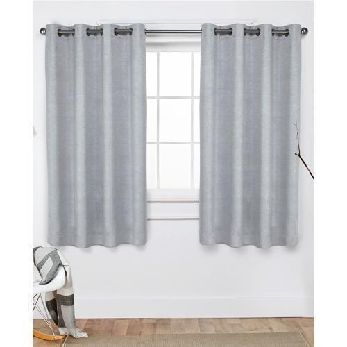 Oxford Embossed Textured Insulated Woven Blackout Grommet Top Window Curtain Panels 52
