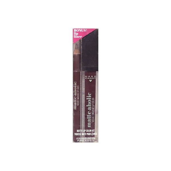 Hard Candy Matte-aholic Velvet Mousse Matte Liquid Lipstick/Lip Liner Lip Color Kit (Select Color)