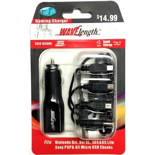 USB Handheld Gaming Car Charger Kit (For Micro USB Devices, Nintendo Dsi, 3DS, Sony PSP) on Sale up to 80% Off at 5to99.com Daily Deals Dollar Store.