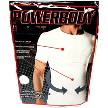 Load image into Gallery viewer, Powerbody Sculpt Men&#39;s Shaping Crew Neck T-Shirt - White (Size 3XL)
