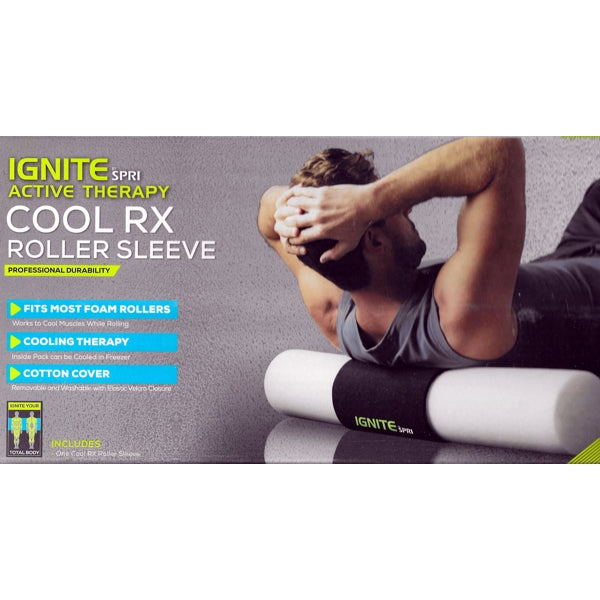 Ignite Active Therapy Cool RX Roller Sleeve for Foam Rollers - Black (12