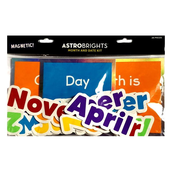 Astrobrights Magnetic Month and Date Kit (26-Piece Set)