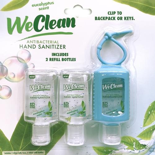 WeClean Scented Antibacterial Hand Sanitizer Travel Combo Pack (6.09 fl. oz.) Select Scent