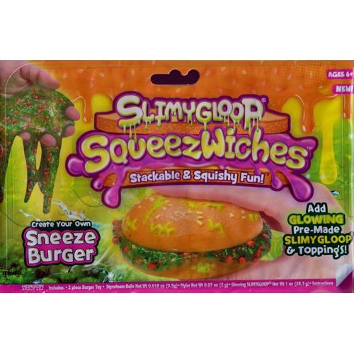 SlimyGloop SqueezWiches Make Your Own Slime Burger (Sneeze Burger) For ages 6+