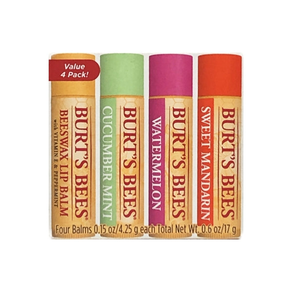 Burt's Bees Beeswax Moisturizing Lip Balms - Freshly Picked Limited Edition (4 Pack)