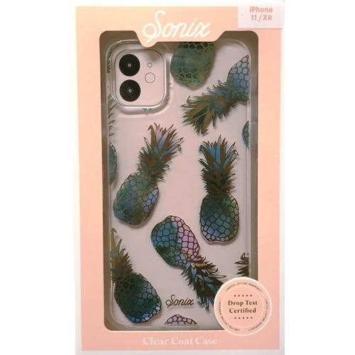 Sonix iPhone 11 Clear Coat Case - Liana Teal Pineapples (Also fits iPhone XR) Drop Test Certified