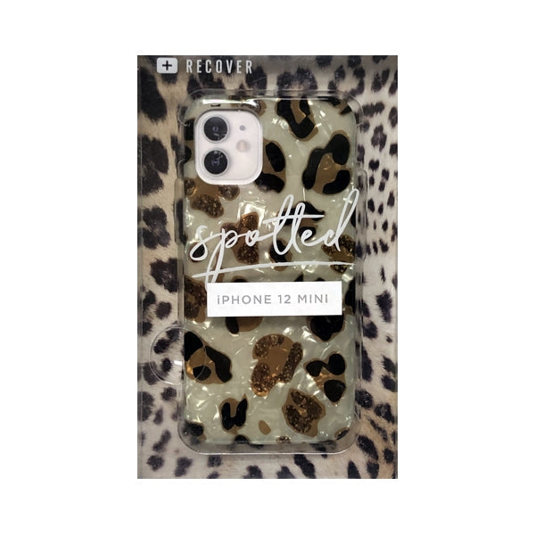Recover iPhone 12 Mini Spotted Silicone Protective Phone Case (Pearl Leopard)