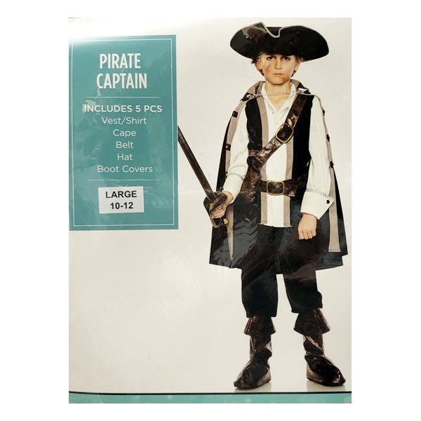 Seeing Red Kids Pirate Captain 5-Piece Costume (Child Size - Large 10/12)