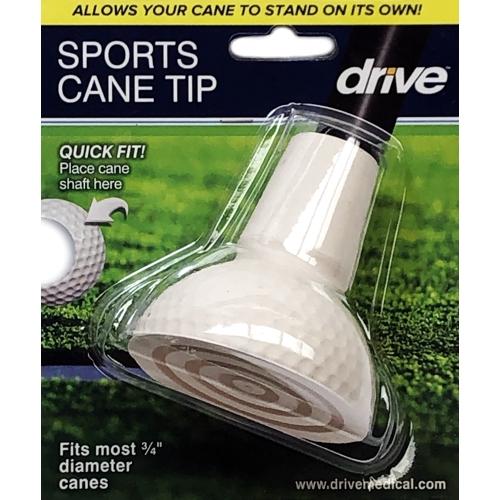 Drive Cane Tip - Sports Ball Design (Golf) Fits most 3/4