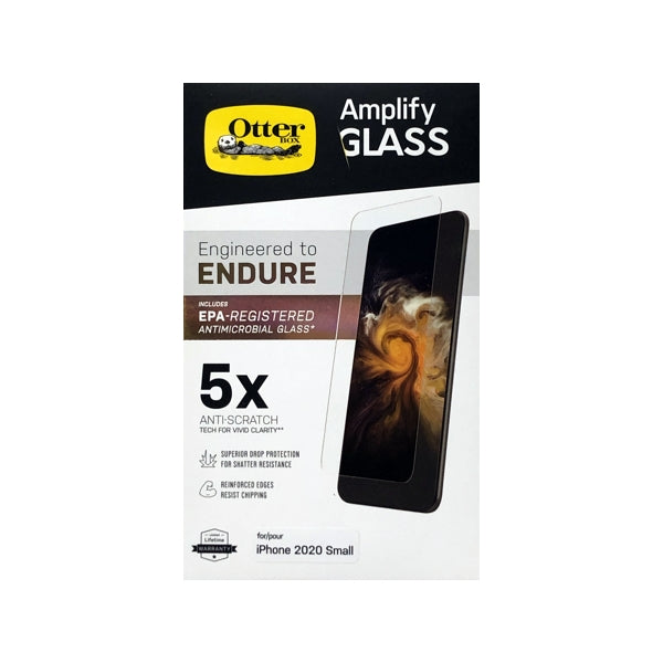 OtterBox Amplify Glass Screen Protector for iPhone 12 Mini (Antimicrobial Protection)