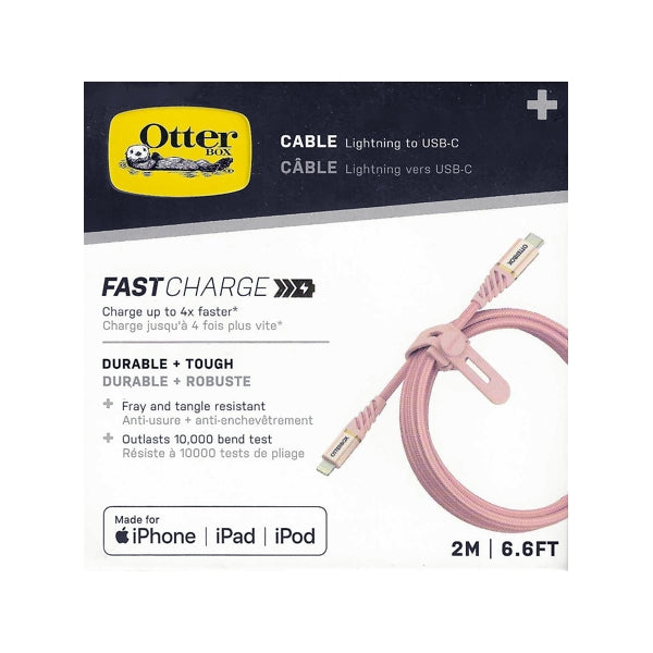 OtterBox Lightning to USB-C Fast Charge Charging Cable - Pink (6.6 ft.)