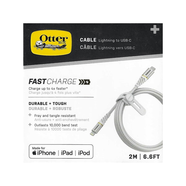 OtterBox Lightning to USB-C Fast Charge Charging Cable - White (6.6 ft.)