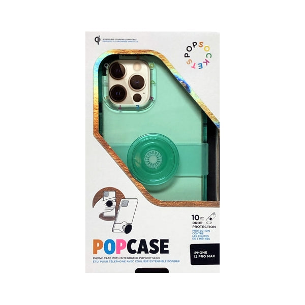 PopSocket iPhone 12 Pro Max PopCase Protective Phone Case with Integrated PopGrip Slide - Spearmint (Fits iPhone 12 Pro Max)