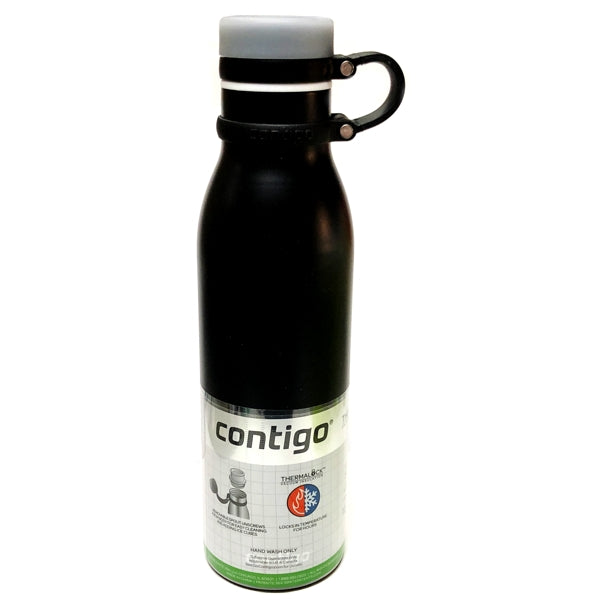 Contigo Matterhorn Stainless Steel Water Bottle - Matte Black (20 fl. oz.) Leak-Proof, BPA Free