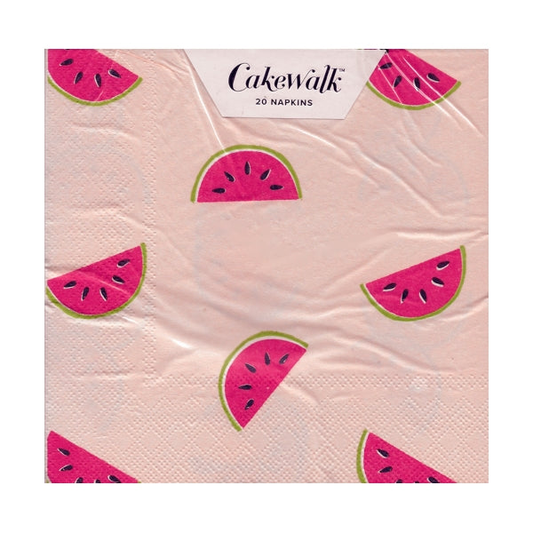 Cakewalk Party Dinner Napkins - Pink/Watermelons (20 Count)