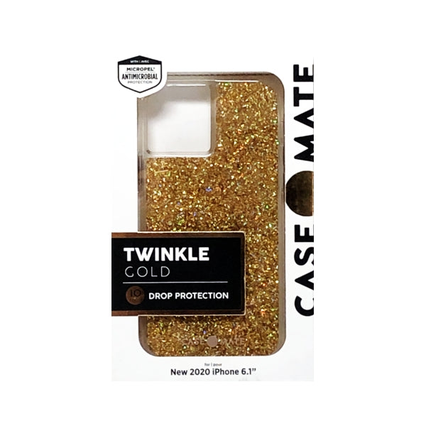 Case-Mate iPhone 12 Twinkle Stardust Protective Phone Case (Gold Metallic Glitter) Also fits iPhone 12 Pro