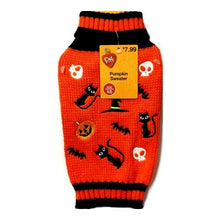 Load image into Gallery viewer, Pet Central Pumpkin Halloween Sweater - X-Small (Select Style)
