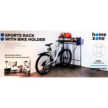 Load image into Gallery viewer, Home Zone Storage Bike Rack - Hammered Gray Finish (35.45&quot; x 19.29&quot; x 44.48&quot;)
