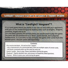 Load image into Gallery viewer, CardFight Vanguard Trial Deck - Resonance of Thunder Dragon - English Edition (50 Cards Deck) Includes Starter Guide, Playbook, Playmat - DollarFanatic.com
