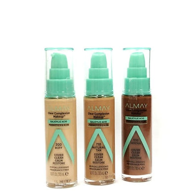 Clearance - Almay Clear Complexion Liquid Foundation Makeup - Select Color (Net 1.0 fl. oz.) Out of Date - DollarFanatic.com